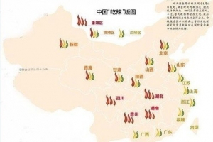 【图】中国各省吃辣能力排行榜 福建垫底